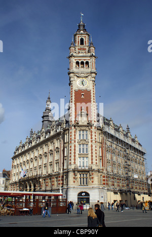 The Bell Tower of Chambre de Commerce, Lille, France Stock Photo