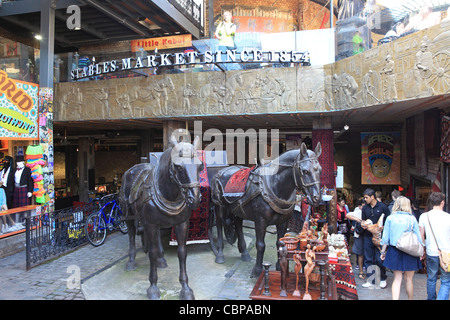 The shops of Stables Market in Camden Lock, Chalk Farm, North London, UK Stock Photo