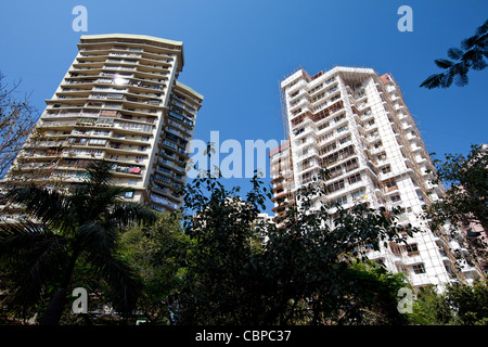 High rise development at Cuffe Parade in South Mumbai, India, where the thriving Indian economy is evident Stock Photo