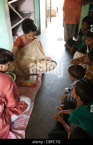 Offerings of sweets for the Lakshmi puja - Udayan Campus Stock Photo