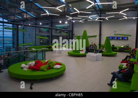 Insurance company sponsored waiting lounge Letiste Ruzyne the Prague airport Prague Czech Republic Europe Stock Photo