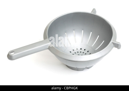 Pasta drainer on a white background Stock Photo
