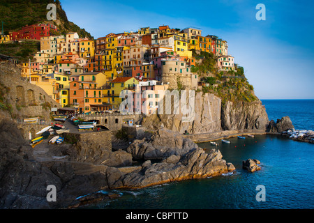 Town of Manarola in Italy's Cinque Terre national park Stock Photo