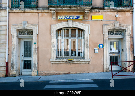 The post office in the French village of St Genies de Fontedit Stock Photo