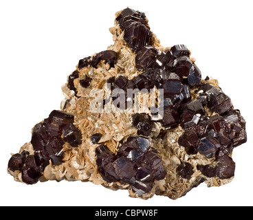 Sphalerite with Siderite, Eagle Mine, Gilman, Colorado Stock Photo