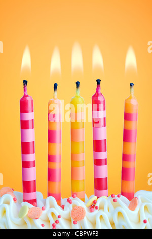 Birthday candles Stock Photo