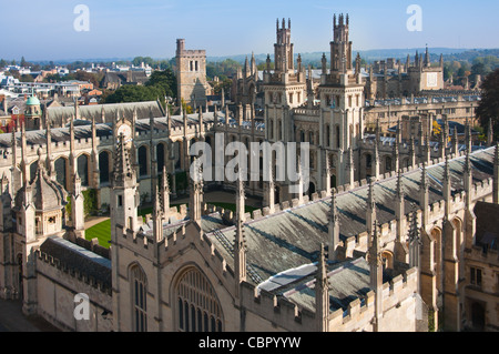 All Souls College seen from above. Oxford, UK Stock Photo