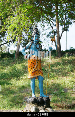 Beautiful Sculpture of Hindu Great God Shiva Stock Photo