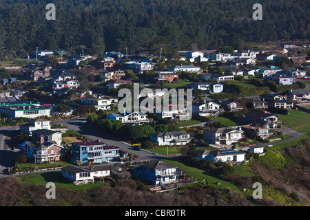 USA, California, Northern California, North Coast, Trinidad, town view from Trinidad Head Stock Photo