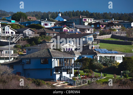 USA, California, Northern California, North Coast, Trinidad, town view from Trinidad Head Stock Photo