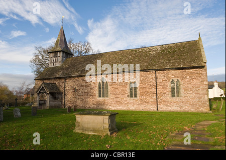 Exterior of St Bartholomew's Church dating from 16th Century in village ...