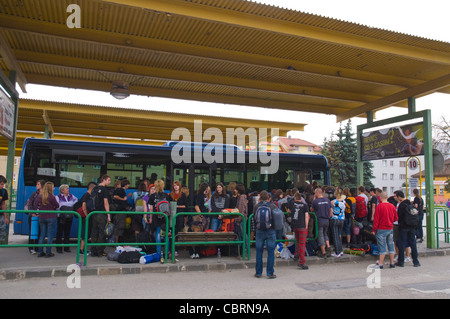 Long distance bus station Žilina Slovakia Europe Stock Photo