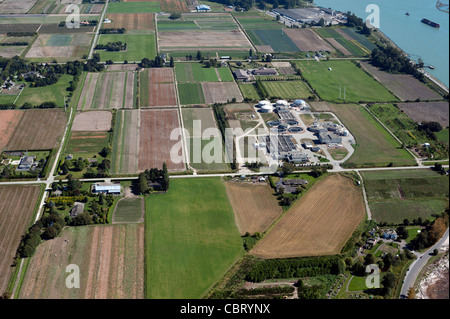 Fields and farms in Richmond Stock Photo