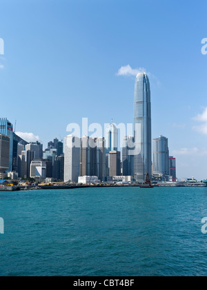 dh  WAN CHAI HONG KONG Central skyline skyscrapers IFC2 skyscraper Hong Kong Harbour cityscape skycrapers hk city financial district Stock Photo