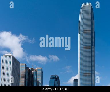 dh  CENTRAL HONG KONG Central Hong Kong skyscrapers skyline Jardine House IFC skyscraper Stock Photo