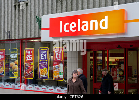 An Iceland frozen food store in Redruth, Cornwall, UK Stock Photo