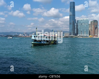 dh Northern Star ferry VICTORIA HARBOUR HONG KONG Star ferry harbour crossing and Tsim Sha Tsui skyline victoria Stock Photo
