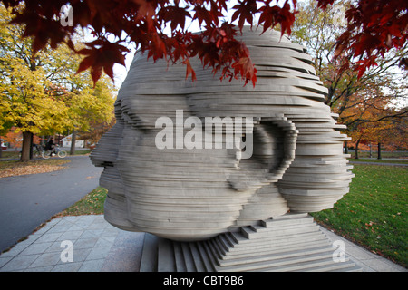 Arthur Fiedler statue on the Esplanade in Boston, Massachusetts Stock Photo