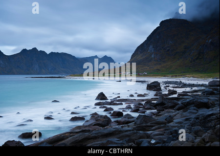 Utakleiv beach, Lofoten islands, Norway Stock Photo