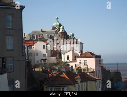 Seafront buildings, Cromer, Norfolk, England, a traditional seaside resort of the north Norfolk coast. Stock Photo