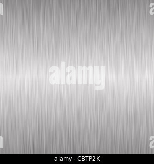 Brushed silver very finely brushed steel metal background texture Stock Photo