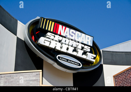 NASCAR Sports Grille restaurant at CityWalk entertainment complex  at Universal Studios Orlando Florida Stock Photo