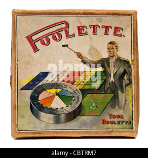 1930's vintage "Poolette" roulette board game Stock Photo