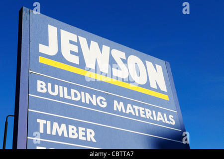 Jewson Builder's Merchants Sign, Stratford, London, England, UK Stock Photo