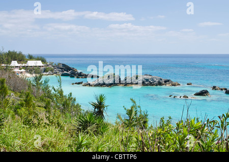 Bermuda. East Whale Bay beach at Fairmont Southampton Princess hotel, Bermuda. Stock Photo