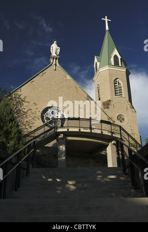 Mount Adams Steps leading to Holy Cross Immaculata Church. Cincinnati, Ohio, USA. Stock Photo