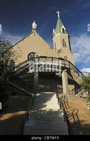 Mount Adams Steps leading to Holy Cross Immaculata Church. Cincinnati, Ohio, USA. Stock Photo