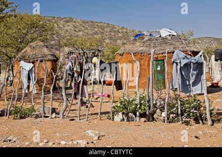 Family home in a Herero village, Damaraland, Namibia Stock Photo