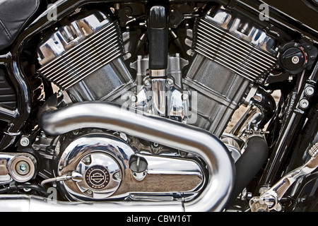 Harley Davidson Engine Stock Photo