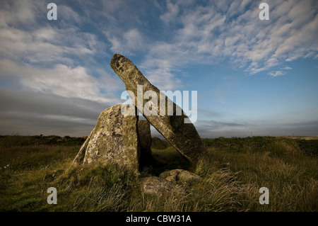 Mulfra Quoit Neolithic Burial Chamber near Penzance, Cornwall, UK Stock Photo