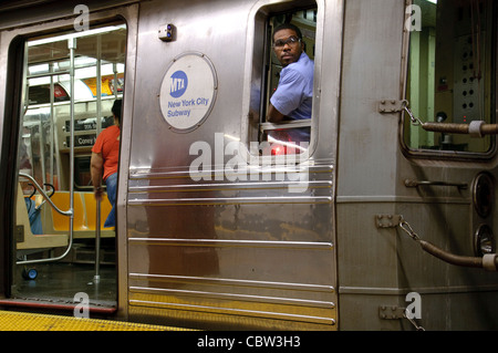 Metro Subway Train station, 34th Street, Herald Square, Manhattan, New York City, Stock Photo