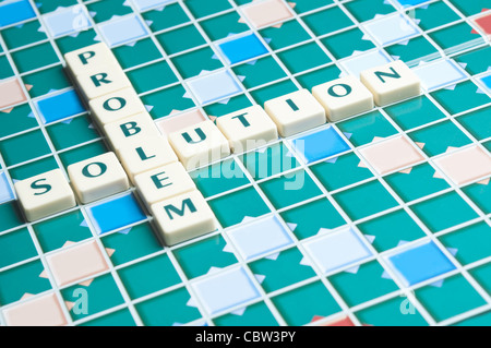 Problem word made by letter pieces Stock Photo
