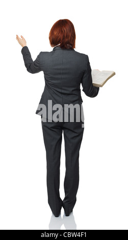 portrait of adult teacher isolated on white background Stock Photo