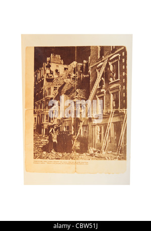 Leonard Street, EC2 bombed buildings during World War 2. Stock Photo