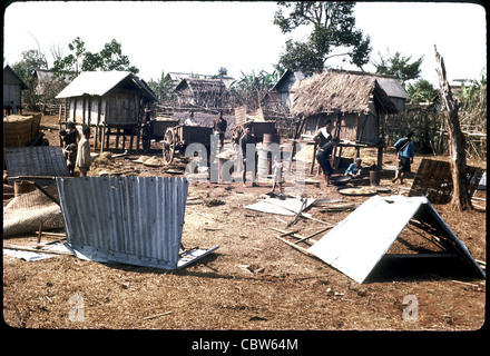 infantry 4th tet destroyed area after pleiku vietnam division offensive operations war alamy village