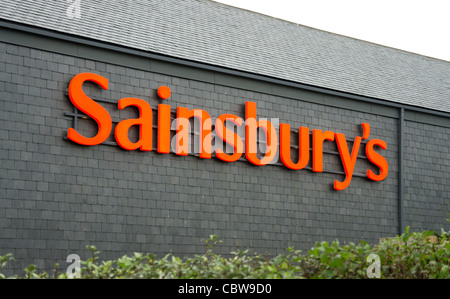 A Sainsburys store sign Stock Photo