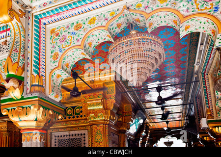 Mosaics Designs Nizamuddin Complex Mosque New Delhi India.  Grave of Famous Sufti Mystic Saint. Stock Photo