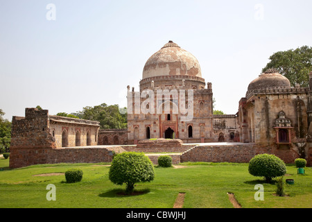 Ancient Bara Gumbad Tomb Lodi Gardens New Delhi India Stock Photo