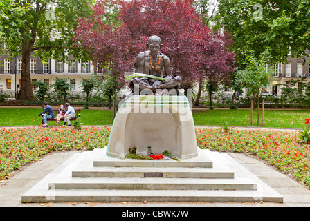 Statue of Gandhi in Tavistock Square, London, England. Stock Photo