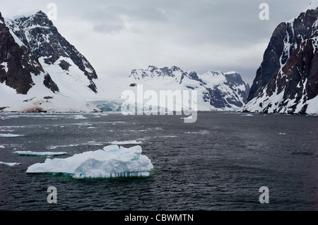 ICEBERGS LEMAIRE CHANNEL, ANTARCTICA Stock Photo