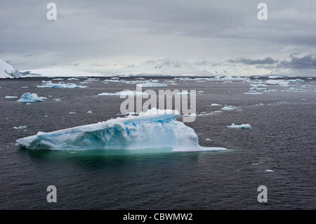 ICEBERGS LEMAIRE CHANNEL, ANTARCTICA Stock Photo