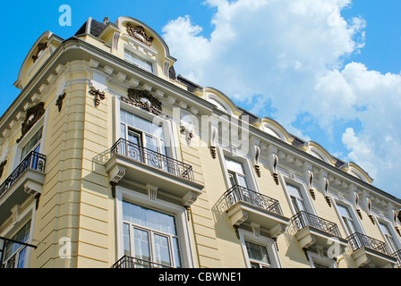 Traditional house located at Thessaloniki city in Greece. Area of the old city. Stock Photo