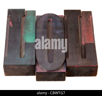 LOL (laughing out loud) internet chat acronym - word in antique letterpress printing blocks Stock Photo