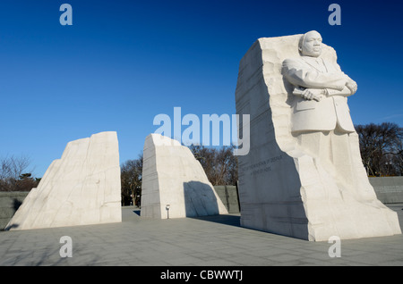 WASHINGTON DC, USA - The 'Stone of Hope' statue by sculpture Lei Yixin. Situated in West Potomac Park fronting the Tidal Basin (opposite the Jefferson Memorial), the MLK Memorial was opened in 2011. Stock Photo