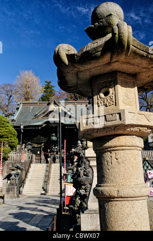 NARITA, Japan — A pillar and gatehouse at the entrance of Narita-san temple. Also known as known as Shinsho-Ji (New Victory Temple), is Shingon Buddhist temple complex, was first established 940 in the Japanese city of Narita, east of Tokyo. Stock Photo