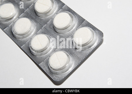Cefalexin tablets in blister pack for animal use Stock Photo